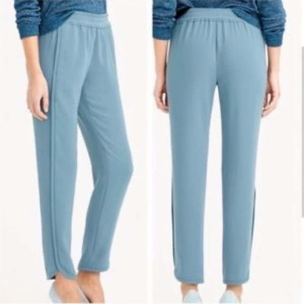 J. Crew Reese Pull On Pant Crepe Newport Blue
